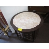 Image 2 : ROUND MARBLE INLAID END TABLE