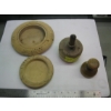 Image 2 : 2 WOODEN STAMPS & 2 WOODEN BUTTER PLATES