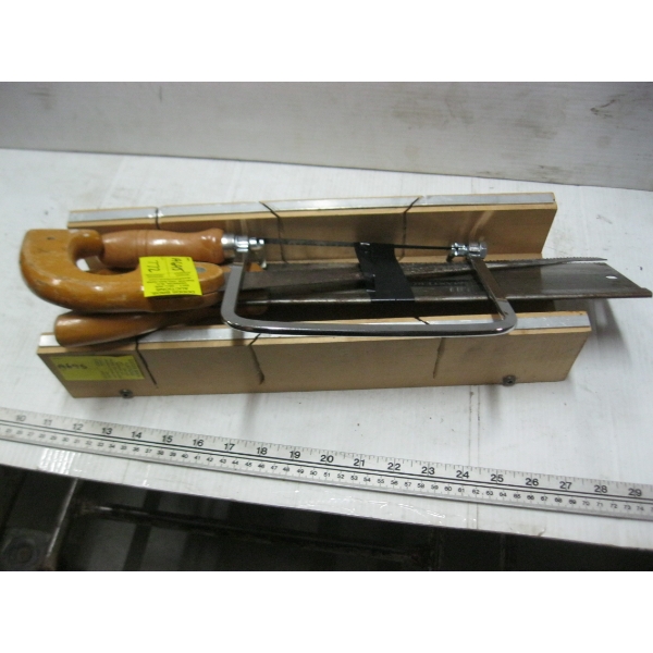 MITER BOX W/MITER SAW & ASST. SAWS