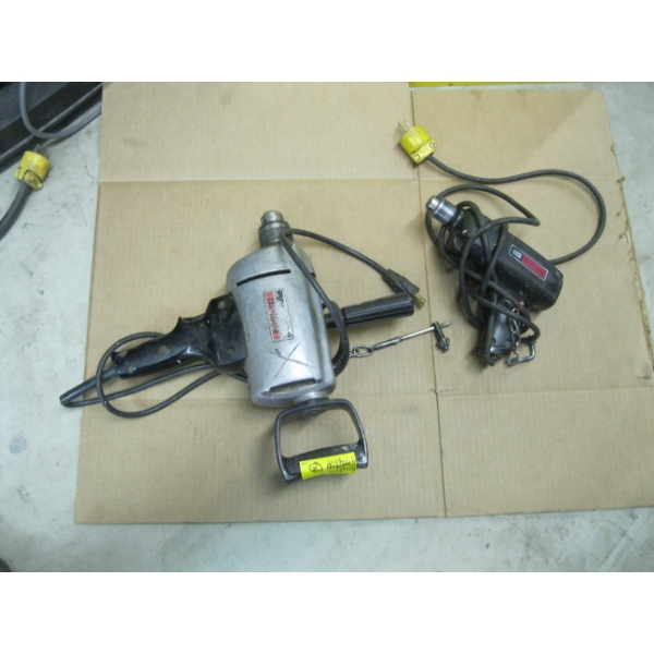 HEAVY DUTY 1/2" CRAFTSMAN DRILL & A 1/4" DRILL