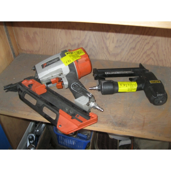 PASLODE AIR NAILER & A PRIME 18 GUAGE STAPLER