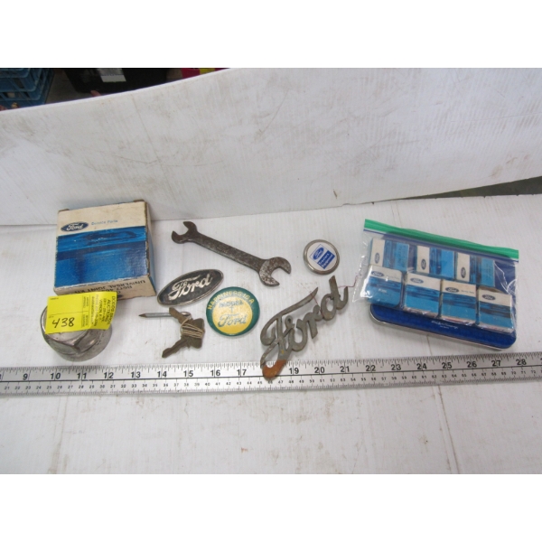 FORD ITEMS: EMBLEMS, FUSES, ETC.