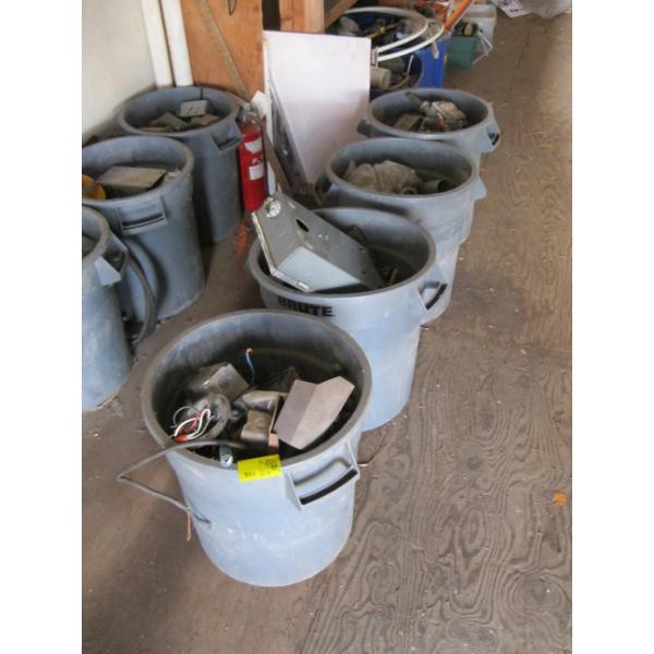 4 SM. GARBAGE BUCKETS W/ASST. ELECTRICAL