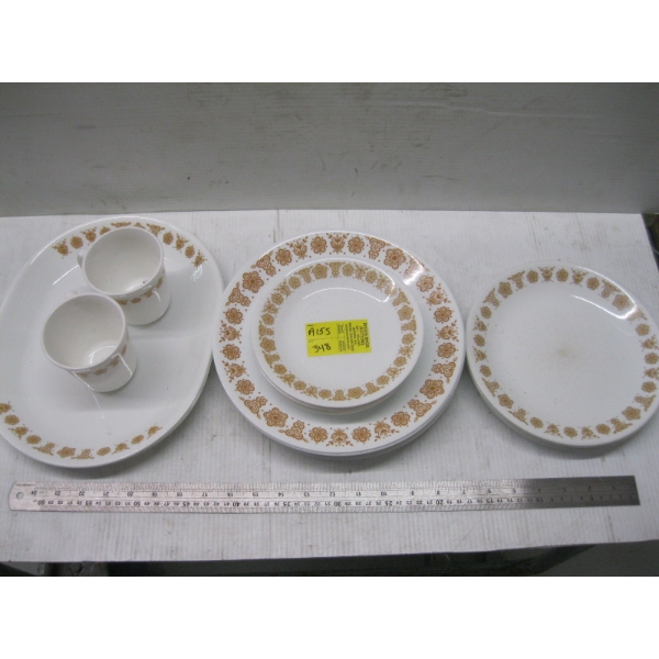 WHITE GOLD CORNING DISHES