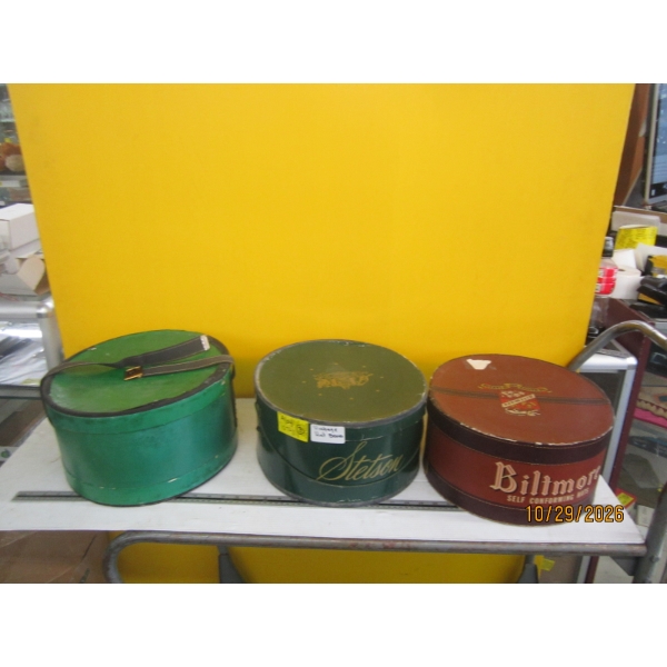 3 HAT BOXES