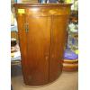 Image 1 : ANTIQUE INLAID MAHOGANY CORNER CABINET W/DRAWERS & KEY