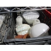 Image 3 : MISC. ANTIQUE LIGHT FIXTURES, ENAMEL STRAINER, ETC.