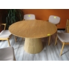 Image 1 : ROUND DINING TABLE W/SINGLE PEDESTAL BASE, OAK