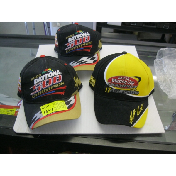 3 NASCAR HATS