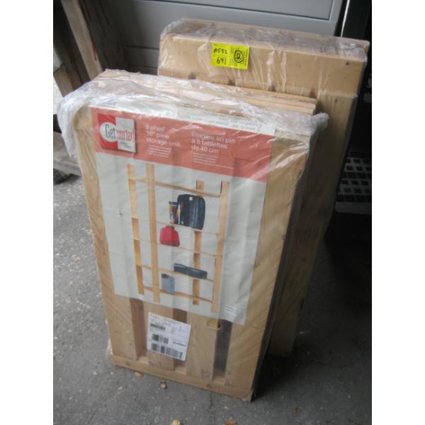 2 NEW WOODEN SHELF UNITS