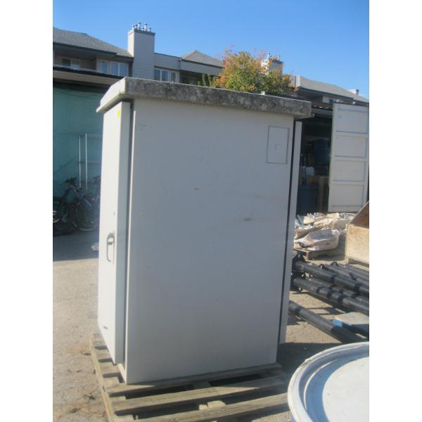 HEAVY DUTY 2 DOOR ELECTRICAL CABINET BOX - APPROX. 5' TALL X 2.5' WIDE