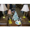 Image 1 : 2 BRASS BASED MATCHING LAMPS, SM. LAMP & CHRISTMAS TREE LIGHT
