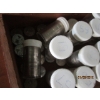 Image 2 : LG. LOT OF VINTAGE NICKELS - DATES ON TOP OF CONTAINERS & WOODEN BOX