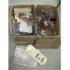 Image 1 : 2 BOXES MISC. GLASS VASES, WOODEN CRAFTING ITEMS, ETC.