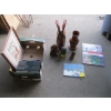 Image 1 : MISC. PICTURES, WOOD ITEMS, BOOKS, ETC.