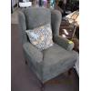 Image 2 : GREEN WINGBACK CHAIR W/CUSHION