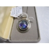 Image 2 : .925 MARKED SILVER NECKLACE W/ART GLASS STONE