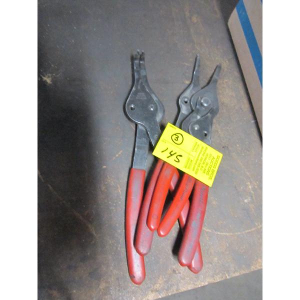 3 PAIR OF BLUEPOINT SNAP RING PLIERS