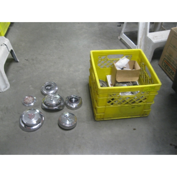 BIN OF ASST. MUSTANG GAS CAPS