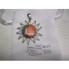 Image 2 : .925 SILVER LG. PENDANT - SUN MOON W/PINK STONE