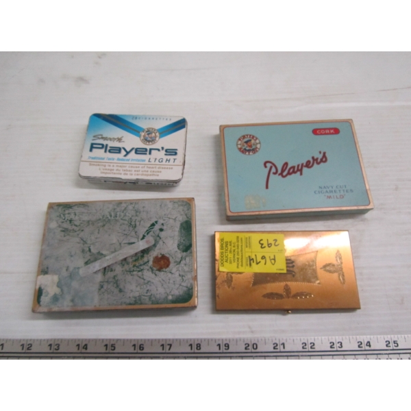 4 CIGARETTE TINS