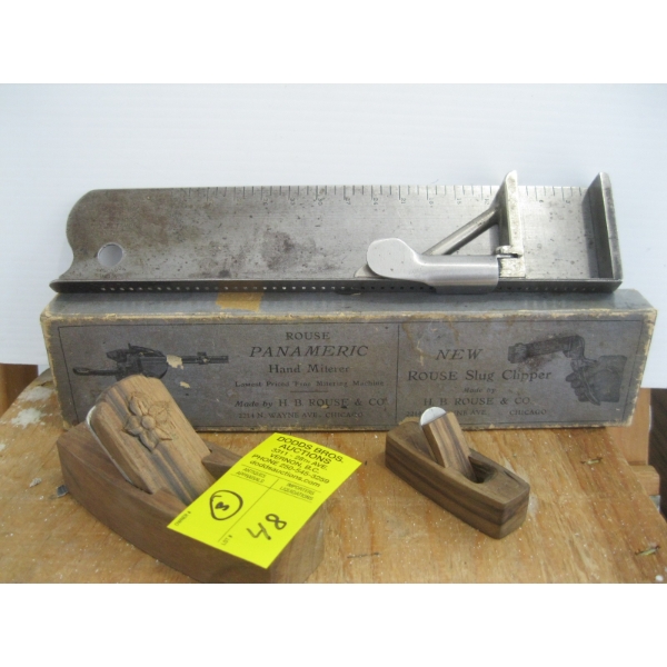 ROUSE PANAMERIC HAND MITER & 2 SM. WOOD PLANES