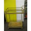 Image 1 : GOLD COLOR METAL TEA CART