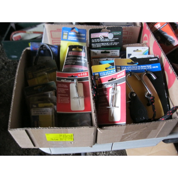 2 BOXES OF MISC. NEW PARTS & PIECES