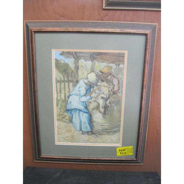 MATCHING FRAMED PRINT "SHEARING THE SHEEP"