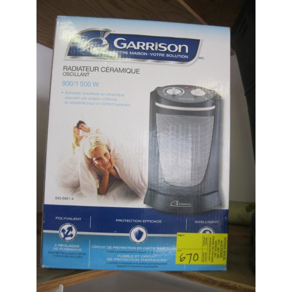 GARRISON 900-1500W ELECTRIC HEATER