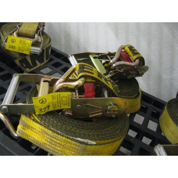 2 RATCHET TIEDOWN STRAPS