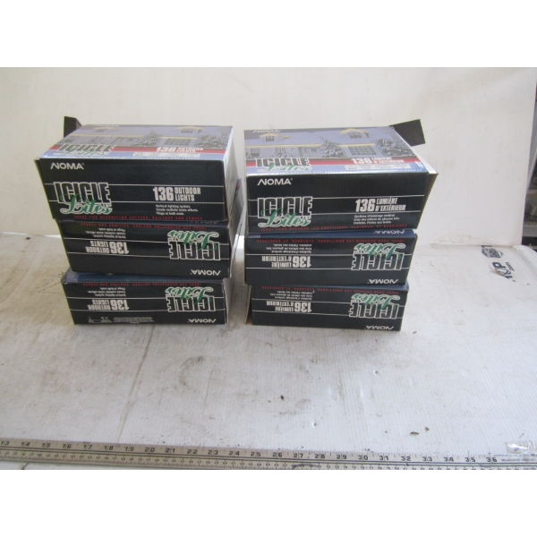 6 BOXES OF NOMA ICICLE LIGHTS
