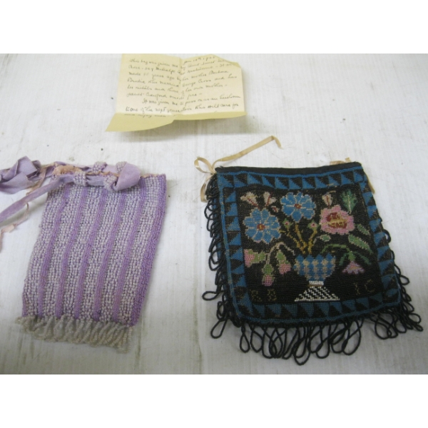 2 BEADED VINTAGE PURSES