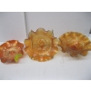 Image 1 : 3 PIECES OF CARNIVAL GLASS