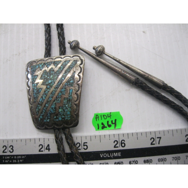 SILVER & TURQUOISE NAVAJO NECKTIE