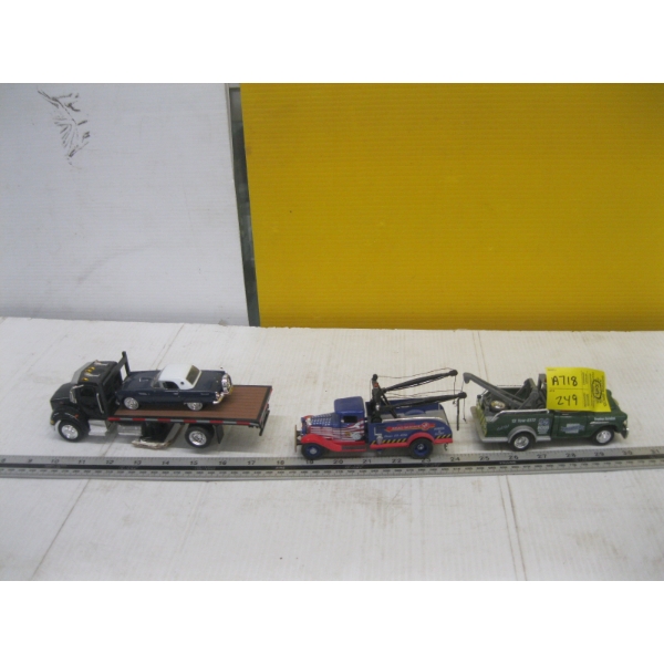 3 DIECAST TOW TRUCKS & CAR