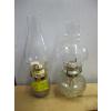 Image 1 : 2 SMALL COAL OIL LAMPS W/CHIMNEYS