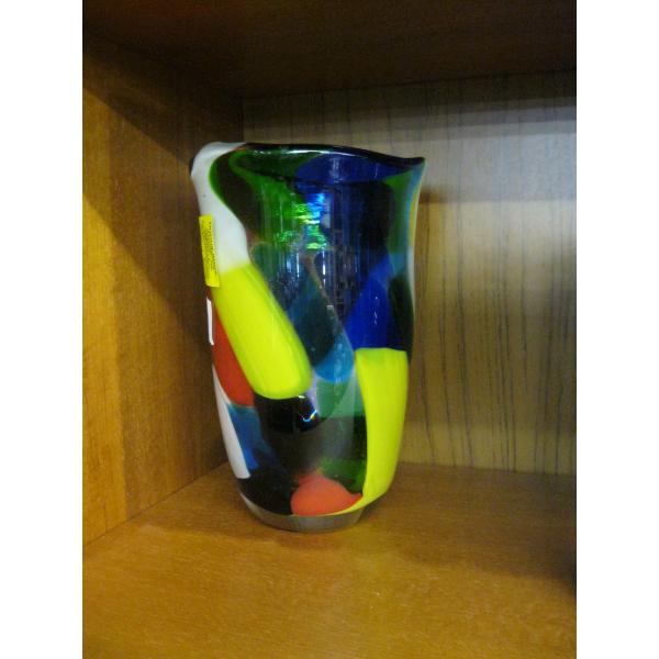 COLORFUL ITALIAN GLASS VASE