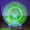Image 4 : URANIUM GLASS PLATE SETS & 3 PC GRADUATING SIZE SET