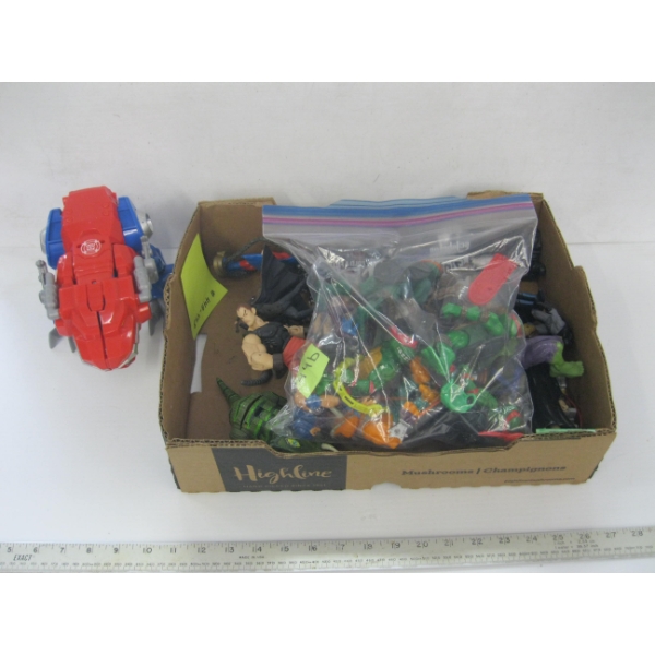 VARIOUS ACTION FIGURES & TEENAGE MUTANT NINJA TURTLES FIGURINES & ACCESS.