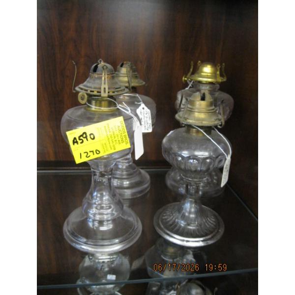 4 OIL LANTERNS - NO CHIMNEYS
