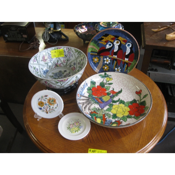 ASST. COLORFUL BOWLS & PLATES, ETC.
