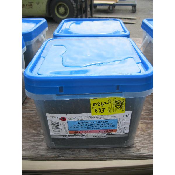 2 PAILS OF #6X1 1/4" DRYWALL SCREWS
