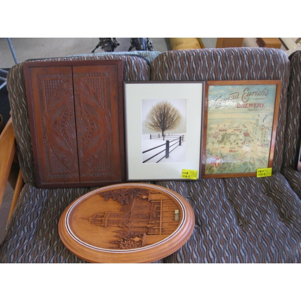 4 WALL HANGINGS - PICTURES, ETC.