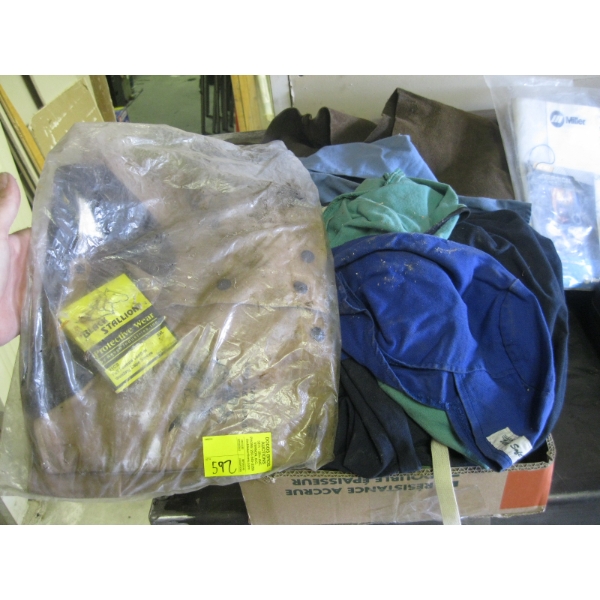 MISC. LEATHER WELDING CAPE, HATS, ETC.