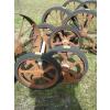 Image 1 : 2 AXLES W/WHEELS - SPOKED W/RUBBER