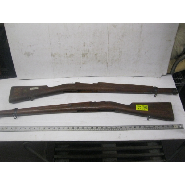 2 WOODEN RIFLE STOCKS