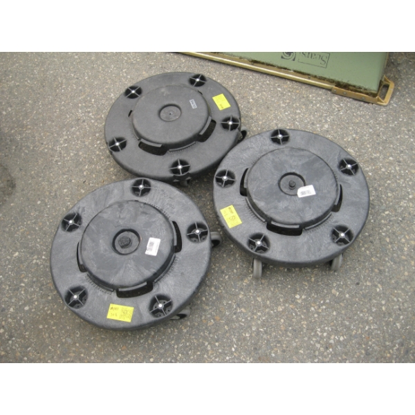 3 GARBAGE CAN ROLLERS