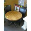 Image 1 : SM. ROUND DINETTE TABLE W/2 UPHOLSTERED CHAIRS
