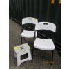 Image 2 : 2 FOLDING CHAIRS & A FOLDING STOOL